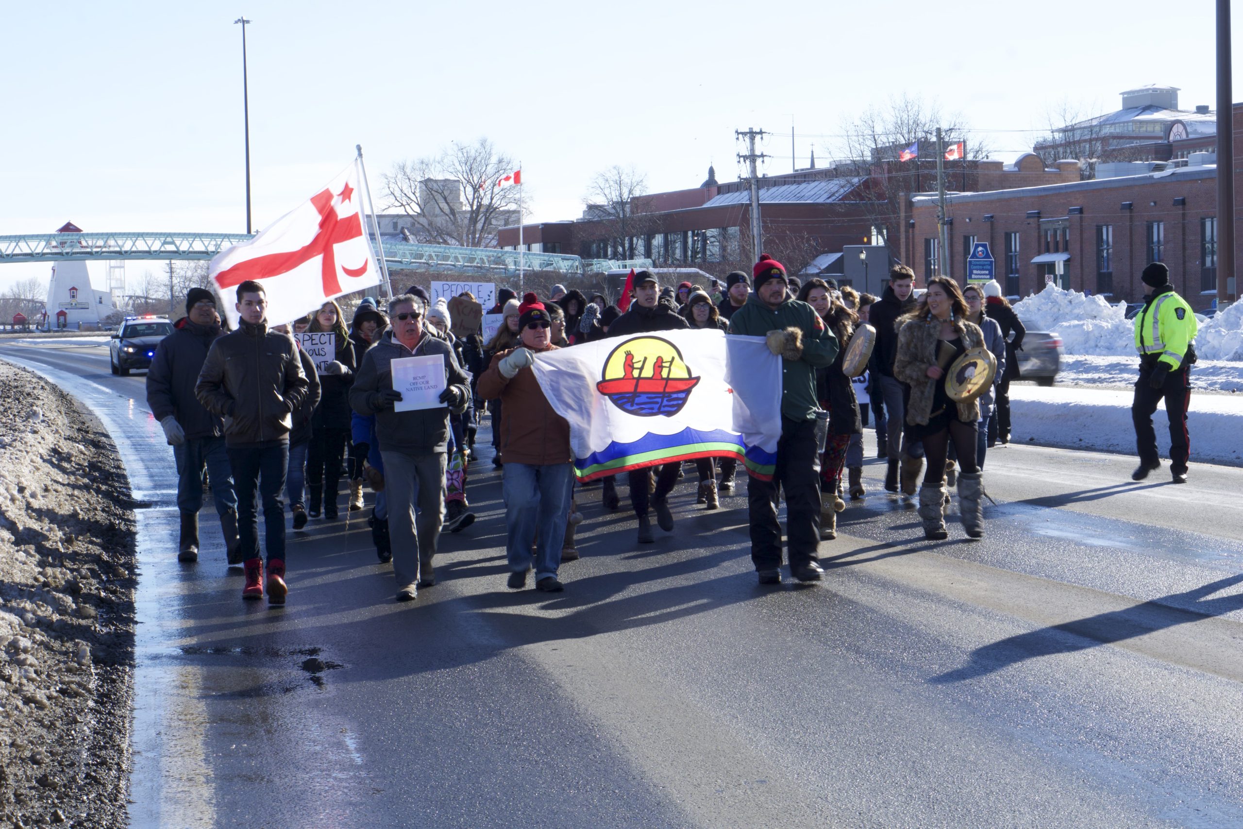 Rally slows Fredericton traffic in support of Wet’suwet’en anti-pipeline camp