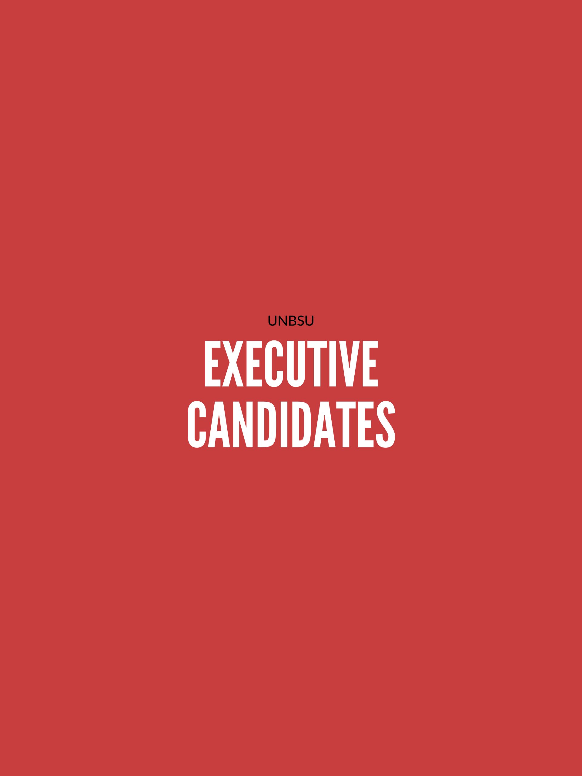 UNBSU executive candidates 2020