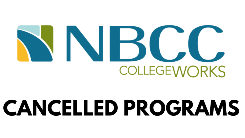 black text "CANCELLED PROGRAMS" below NBCC logo