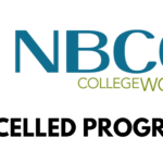 black text "CANCELLED PROGRAMS" below NBCC logo