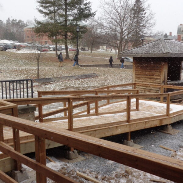 Decking the halls, or ripping up the deck? Renovations on the Student Union building (SUB) deck and Wheelchair Ramp