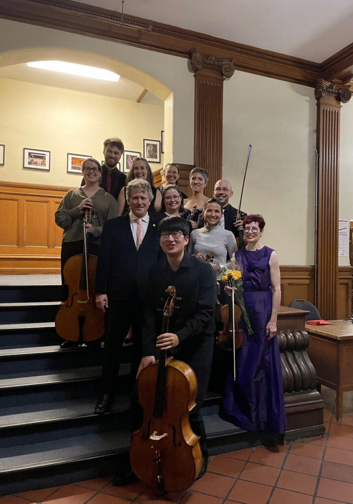 Members of the Atlantic Sinfonia after the show