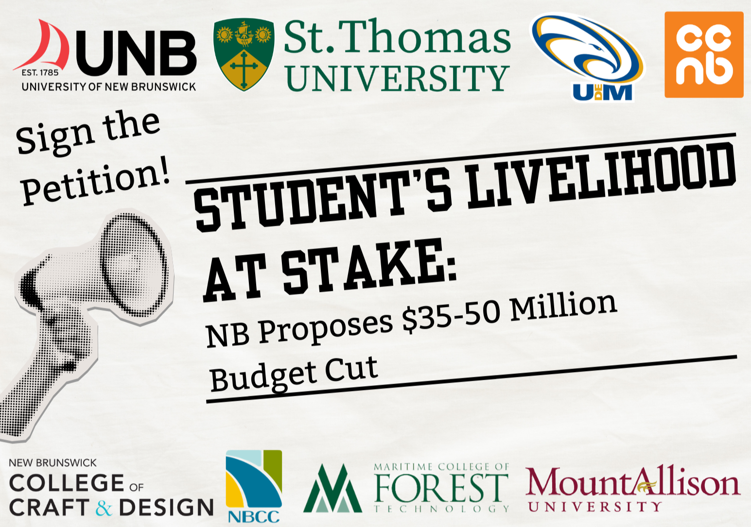 Student’s Livelihood at Stake: NB Holt Administration Proposes $35–50 Million Budget Cut